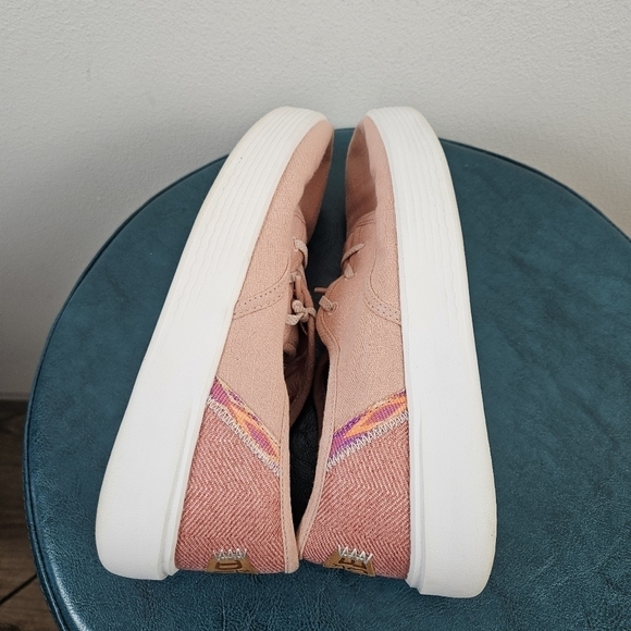 Hey Dude Conway Craft Womens 8 Shoes Pink White Slip On Sneaker - Picture 7 of 8